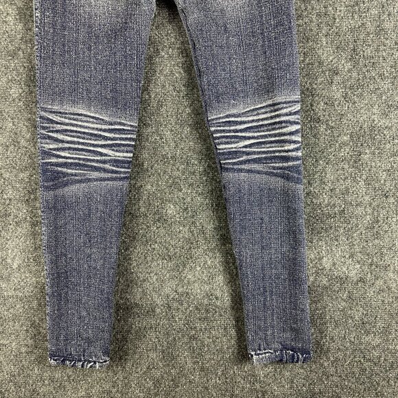 P2 Pink Pump Fleece Lined Leggings Womens Small Pullon Pant Blue Jean Look - Picture 6 of 7